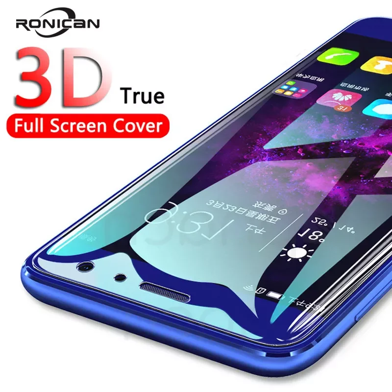 

3D Full Cover Tempered Glass on Huawei P20 Pro P10 Lite Plus Screen Protector Film For Honor 10 V10 Honor 9 8 Lite Glass