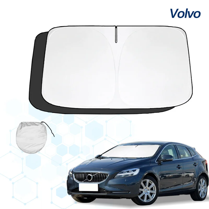 Фото Солнцезащитный козырек для лобового стекла автомобиля Volvo V40, солнцезащитный козырек для лета, складные блоки, защита от УФ лучей, аксессуары №2