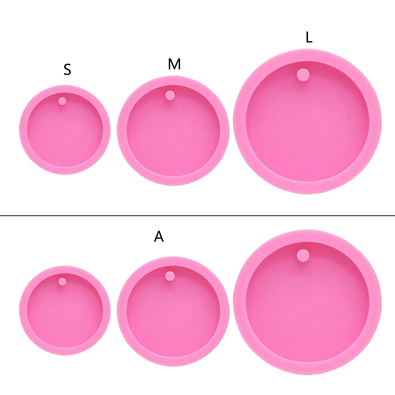 

2022 New Round Dog Bones Hanging Tag UV Crystal Epoxy Mold Listed Pendant Silicone Mould