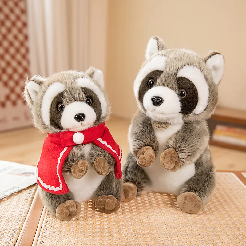 

17/23/30cm Simulated Raccoon Plush Toy Zoo Souvenir Children Doll Gift