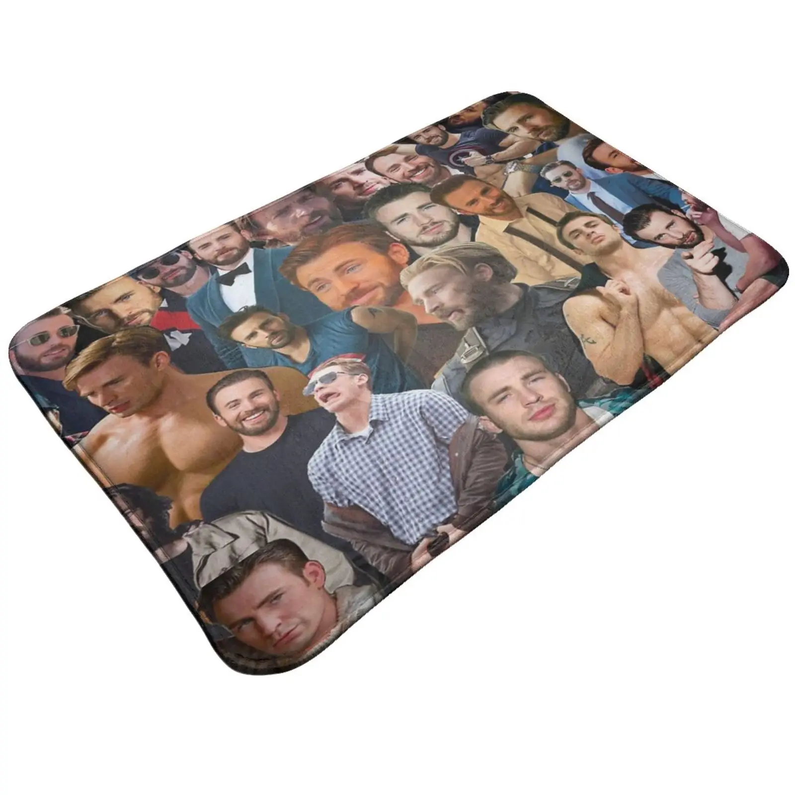 

Крис Эванс коллаж 1 ковер комплект резиновое украшение для гостиной Настенный Ковер эластичное Нижнее белье Лот для гостиной искусственная...