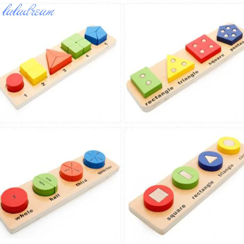 

montessori math Geometry Shape Cognitive Building Toy Wooden Shape Stacker Sorting Toys montessori materials