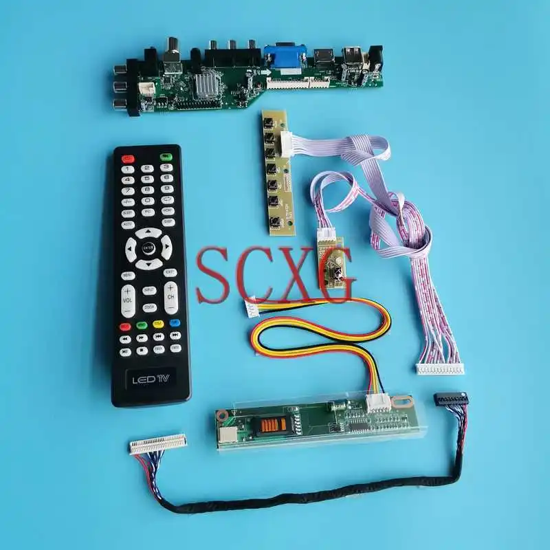 

For TX39D30VC1GAA LTD154EX0V DVB Digital LCD Controller Board 15.4" LVDS 30 Pin Kit USB HDMI-Compatible VGA AV 1-CCFL 1280*800