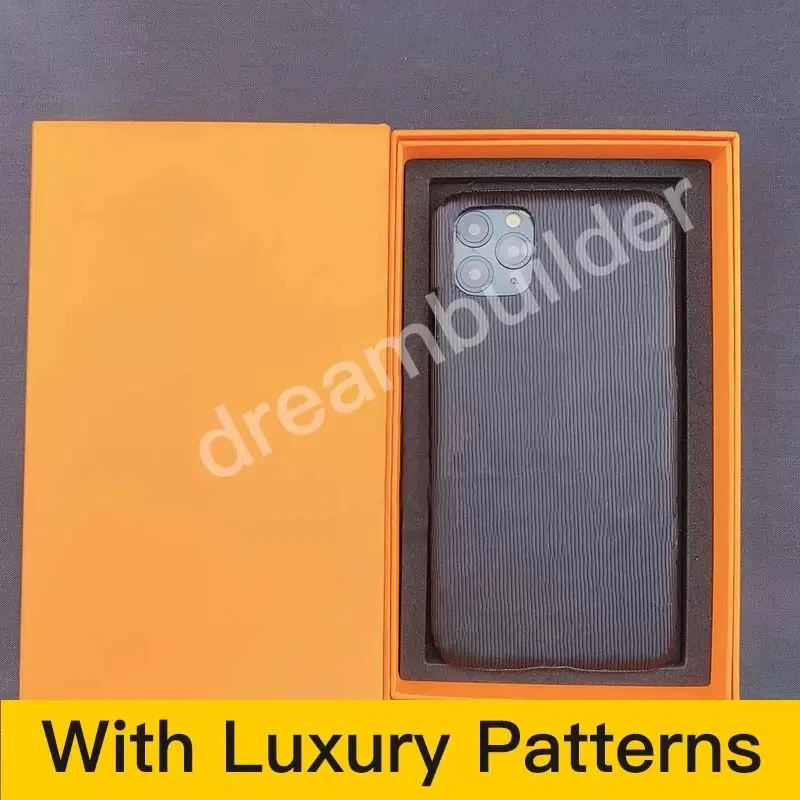 Luxury Fashion Brand Design leather hard with box Phone Case For iPhone 13 12 11 Pro Max Mini XR XS MAX 8 X 7 SE Cover