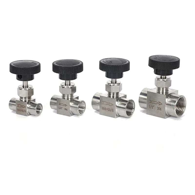 

Игольчатый клапан из нержавеющей стали SS304 1/8", 1/4", 1/2"