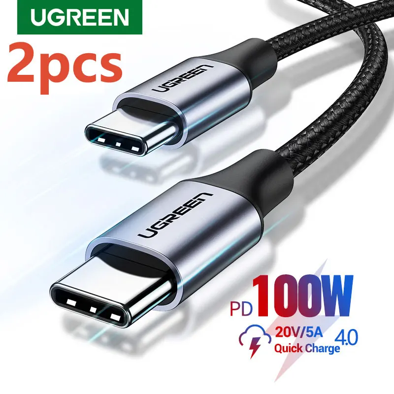 Кабель зарядный UGREEN USB Type-C на C 2 шт. 1/100/2 м |
