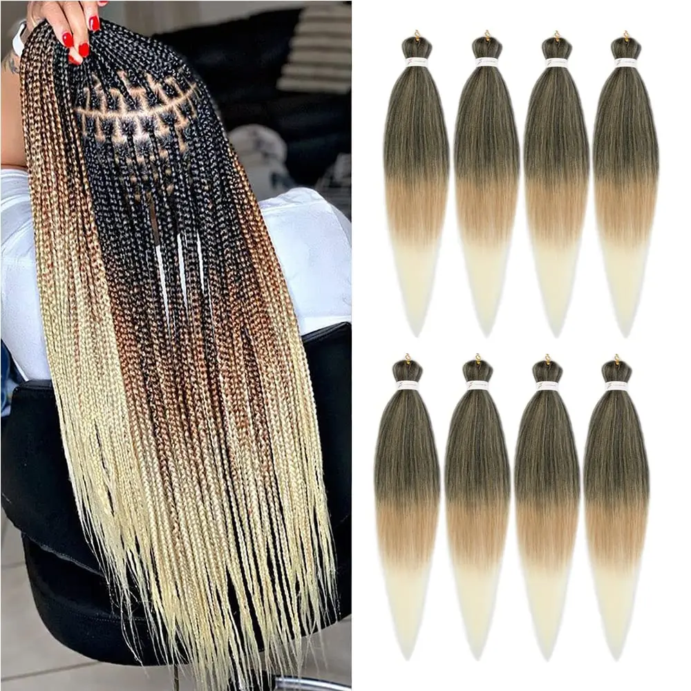 

Синтетические 24 дюйма 95 г Kanekalon волосы Джамбо оплетка Yaki прямой удлинитель волос Розовый блонд твист оплетка оптом