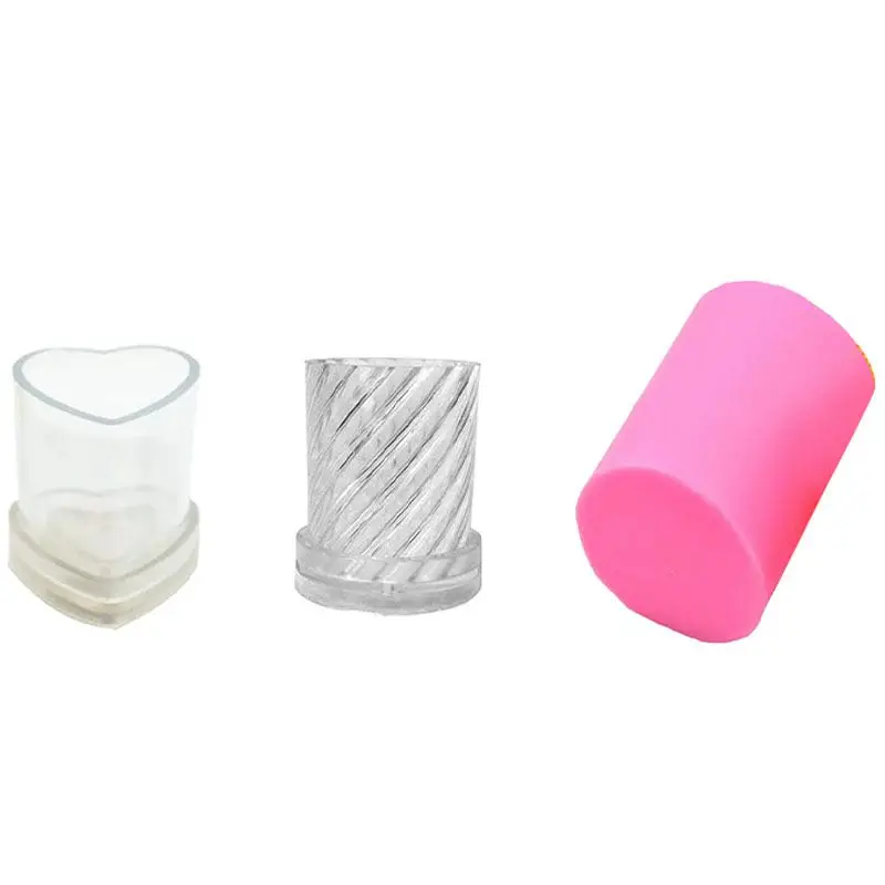

BMBY-3Pcs Candle Making Moulds Baking Moulds Diy Craft Tools - 1Pcs Cylinder Bee Honeycom & 1Pcs Spiral And 1Pcs Heart Shape