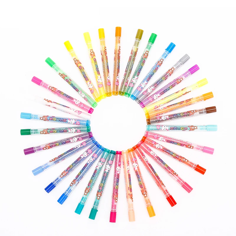 

12 Colors Non-toxic Color Water-soluble Crayon Silky Oil Pastel Stick Erasable Children Rotary Painting Art Supplies Kids