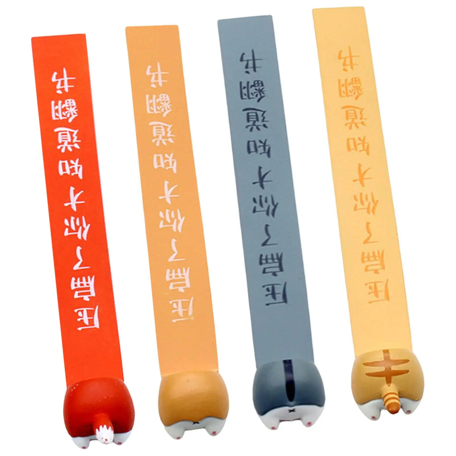 

4 Pieces Lovely Animal Bookmarks 3D Decoration Ornaments Butt Funny Stationery Dog for Reading Birthday Women Men Home Kids