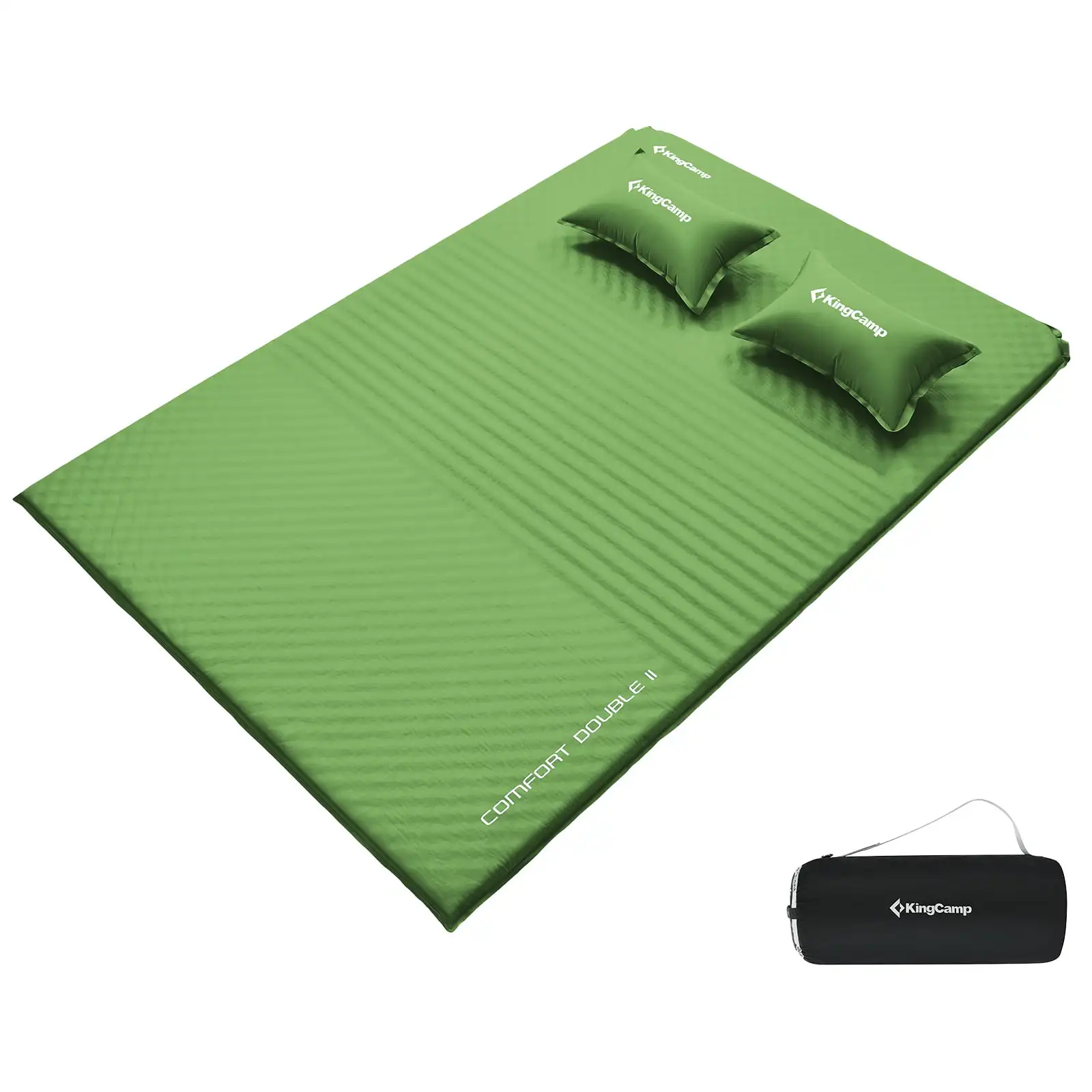 

Self-Inflating Camping Sleeping Pad 2 Person Camping Mattress with 2 Pillows 78” x 51.2”