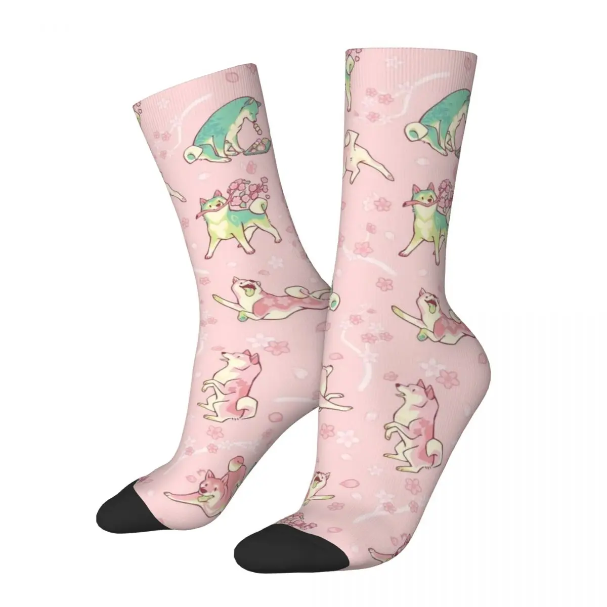 

Funny Sock for Men Shibakura & Matchinu Hip Hop Harajuku Strawberry Happy Quality Pattern Printed Boys Crew compression Sock