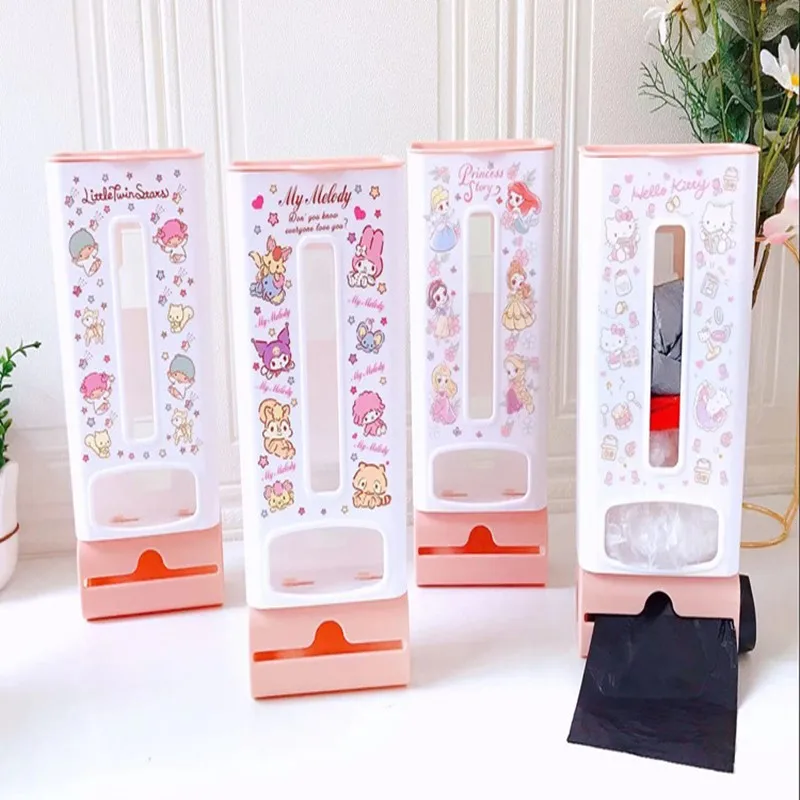 

Kawaii Cinnamoroll My Melody Kuromi многофункциональная коробка для хранения салфеток аниме Sanrioed милый бытовой контейнер для мусора коробка для извлечени...