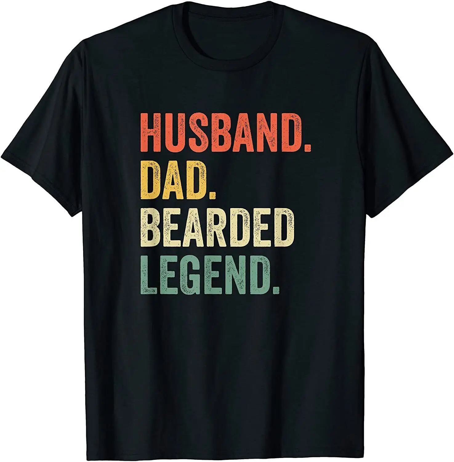 

Mens Funny Bearded Husband Dad Beard Vintage Cool Cotton T Shirt Men Casual Tees Tops Dropshipping