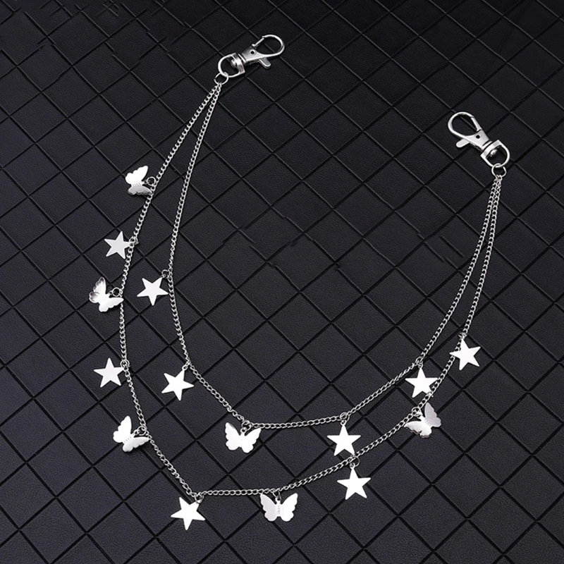 

Unisex Punk Style Chains for Pants Heavy Duty Chains Hip Hop Trousers Jeans Chain with Lobster Clasps for Wallet Drop Shipping