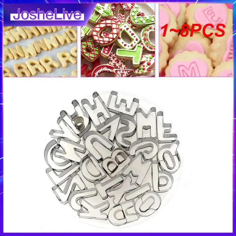 

1~8PCS Number Letter Mold Sugar Craft Fondant Cake Decorating Cookies Cutter Paste Tools For Kids Birthday Party Supplies