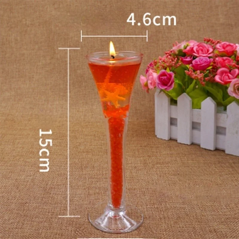 Свечи Goblet без дыма Фантастическое украшение дома Стакан из стекла Морской мир для свадебной романтической вечеринки Хорошие подарки.