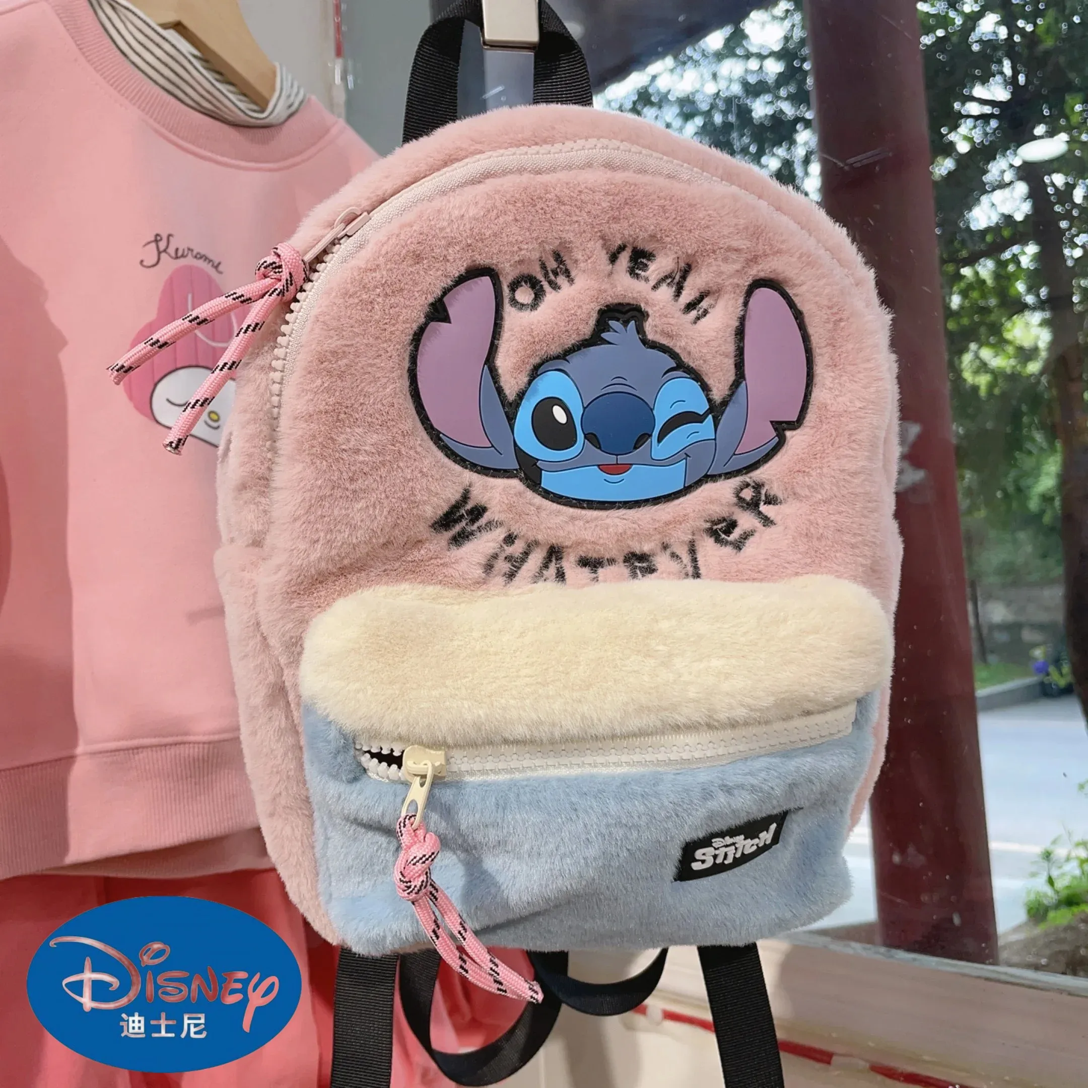 

New Genuine Disney Stitch Children's Bag Girls' Plush Mini Backpack Kindergarten School Bag Y2k Winter Kawaii Christmas Gifts