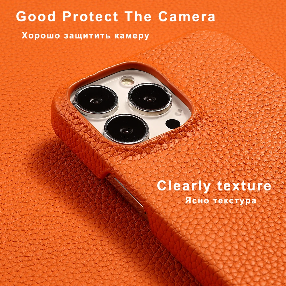 Genuine Cowhide Leather Phone Case for iPhone 13 14 Pro Max 12 Mini 11 12 Pro Max X XR XS Max 6 6S 7 8 Plus SE 2020 Back Cover