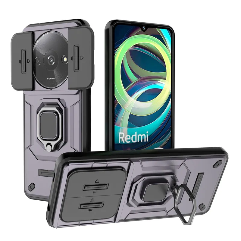 Чехол для Xiaomi Redmi A3x чехол A3 защита скользящей камеры бампер держатель задние