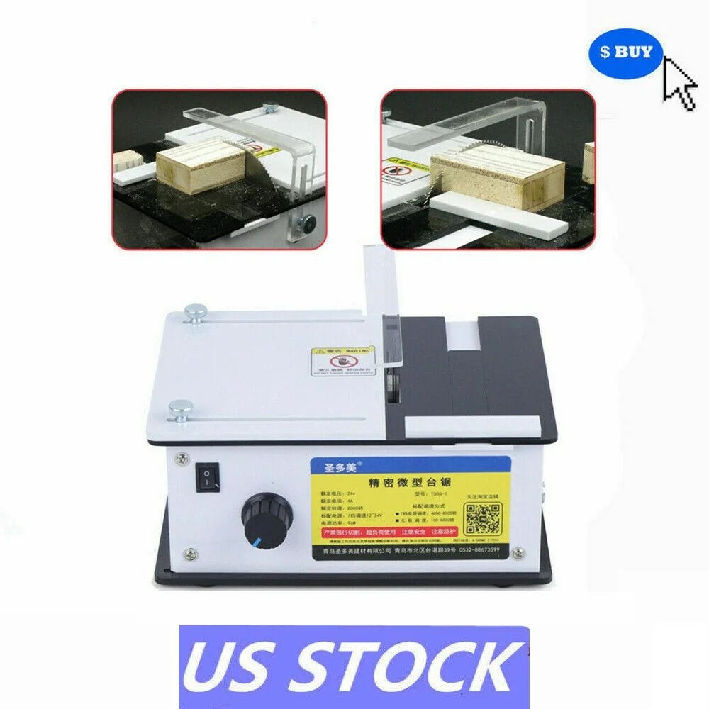 Hobby Table Saw With HSS Tablesaw Blade DIY Woodworking Bench Saw Cutting Machine