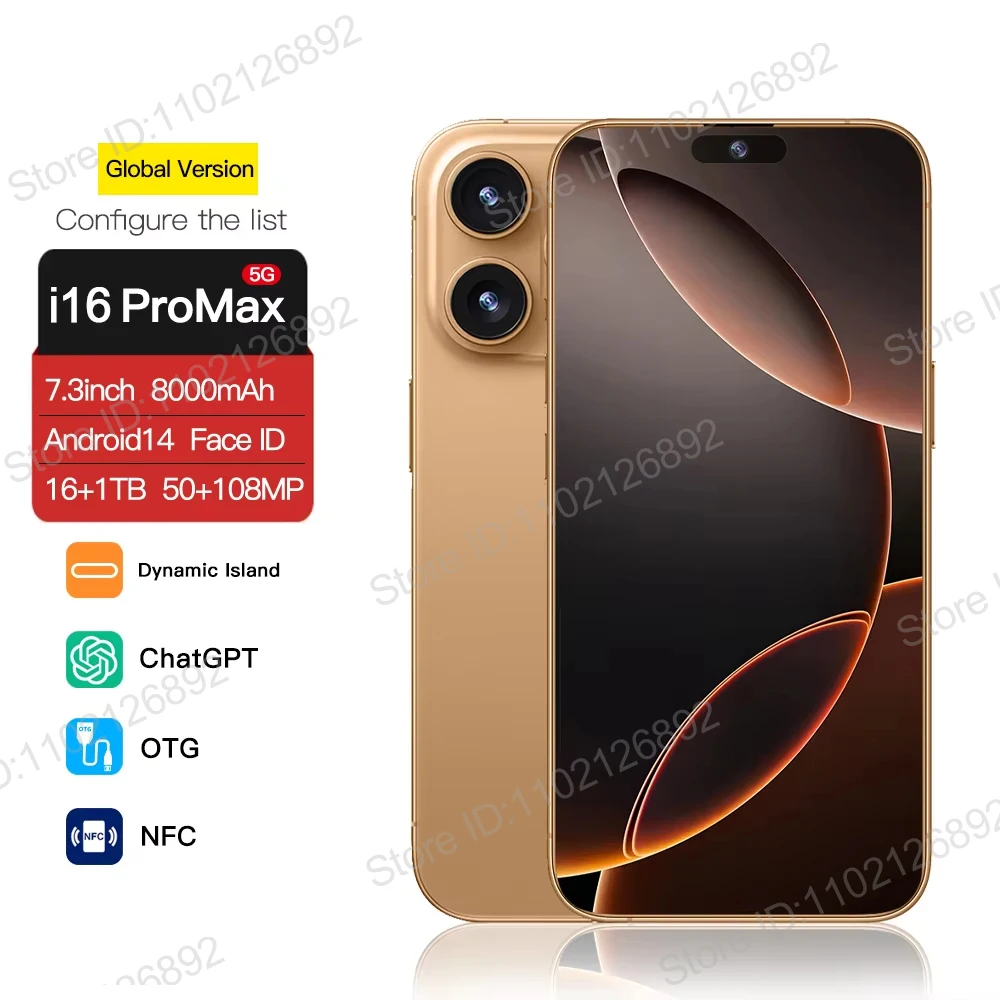 Оригинальный брендовый смартфон 7,3 дюйма, новый полноэкранный ...