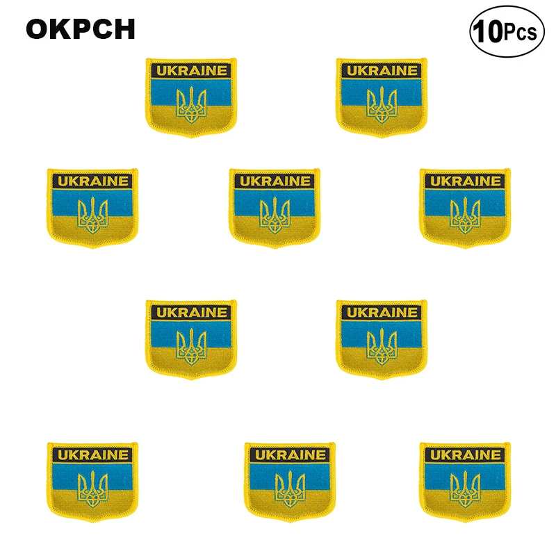 

Ukraine Flag Embroidery Patches Iron on Saw on Transfer patches Sewing Applications for Clothes in Home&Garden PT0187-S-10