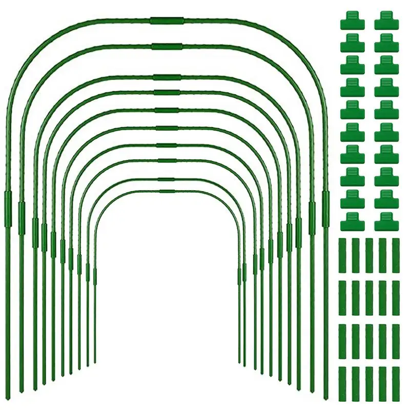 

Garden Support Frame Durable Greenhouse Hoops Waterproof Grow Tunnel Rust-Proof Fiberglass Garden Hoops For Raised Beds