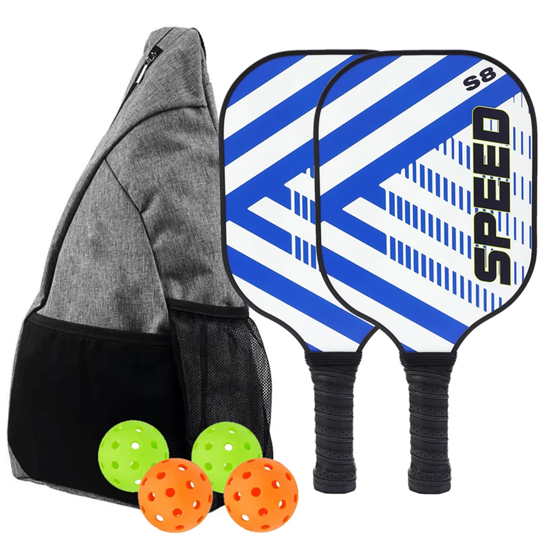 

Pickleball Paddles Set of 2, USAPA Approved, Fiberglass Fiber Frosted Surface , Polypropylene Honeycomb Core,Pickle Ball Racket