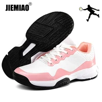 jiemiao women profession tennis shoes quality mesh breathable outdoor tennis badminton training sneakers couple tennis shoes