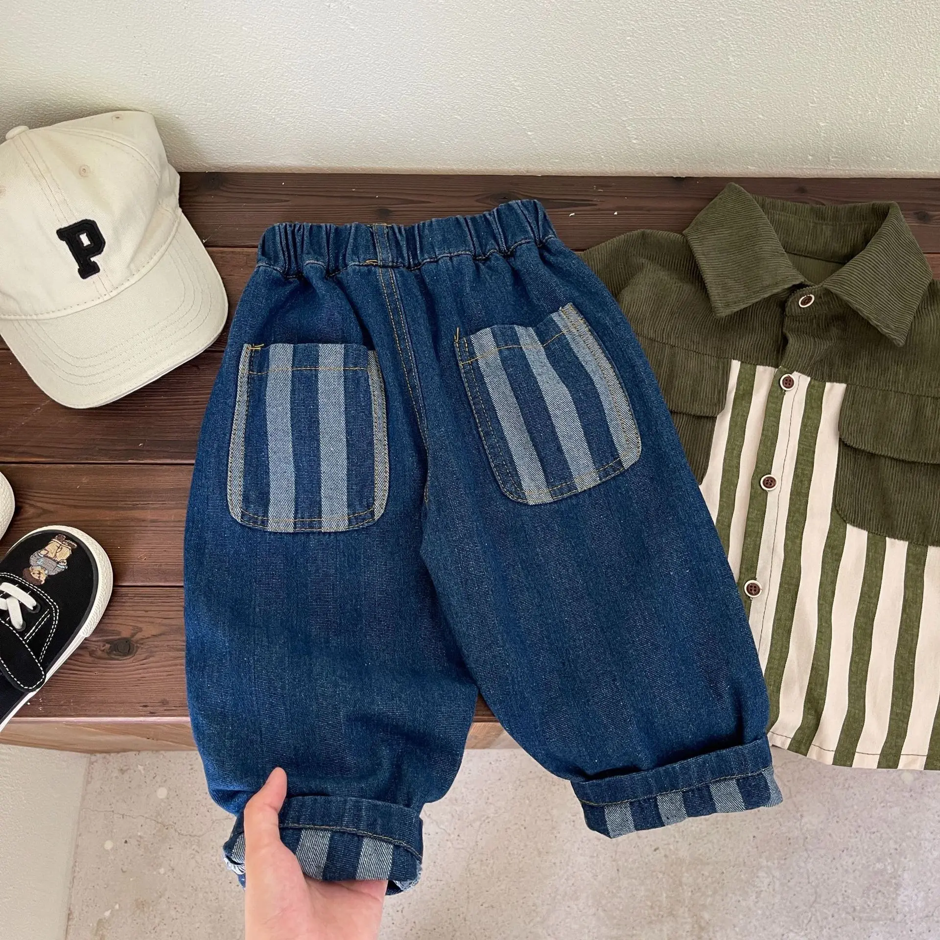 

Kids Clothes Boys Jeans 2023 Autumn Korean Baby Boys Pants Loose Casual Jeans 2-8Years Fashion Children's Denim Pants