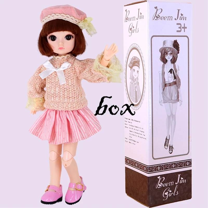 1/6 BJD Кукла Принцесса 30 см с розовой обувью одежда плюшевый медведь расческа