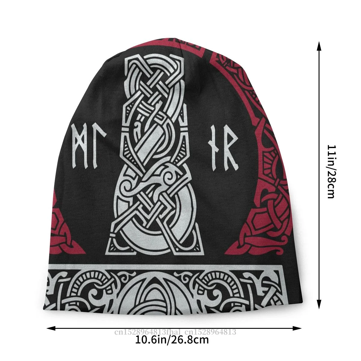 Мужская модная тонкая шапка с изображением викингов |