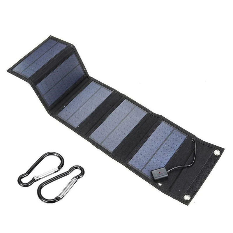 

70W Foldable USB 5V Solar Panel Power Bank Portable Waterproof Solar Panel Charger Outdoor Mobile Phone Power For Hiking