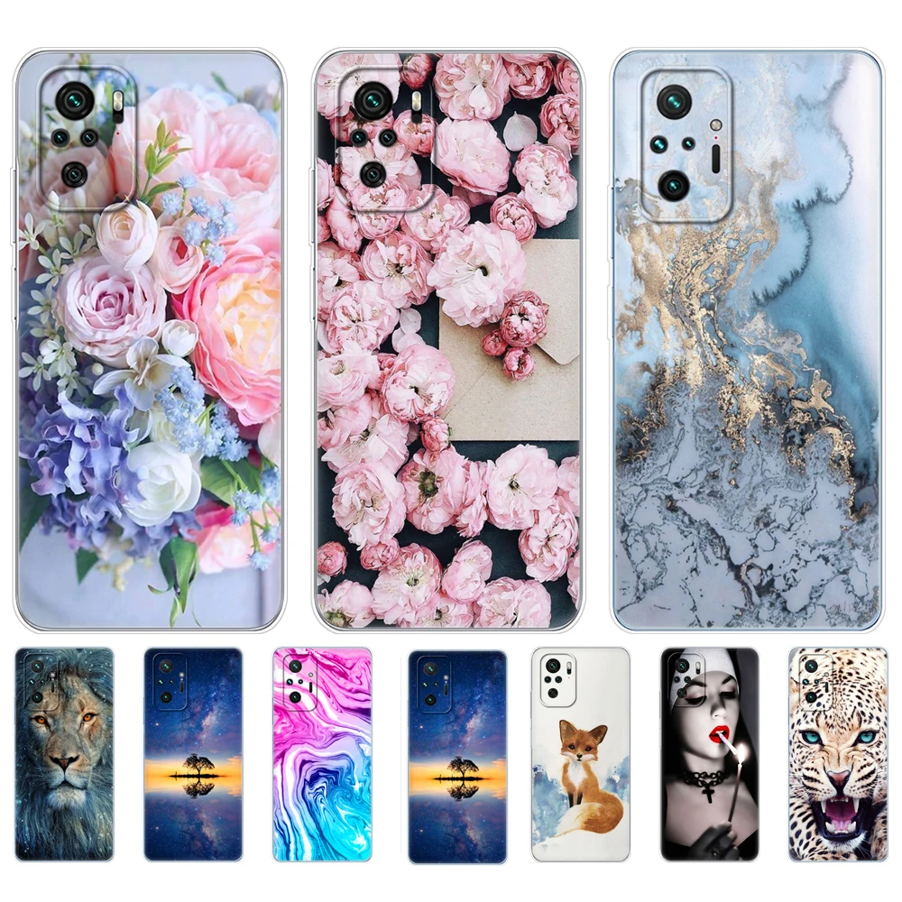 For Xiaomi Redmi Note 10 Case 4G 5G cover For Redmi Note 10 Pro Global Version Phone back Cover redmi Note 10s Bumper Etui Funda