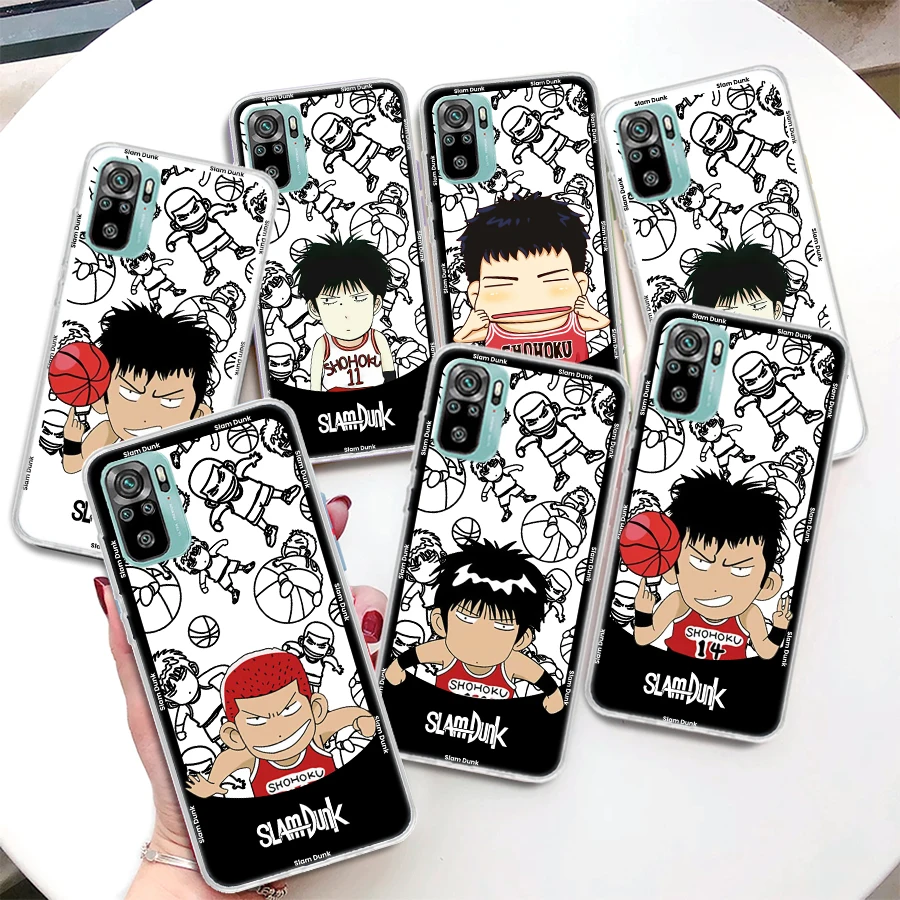 Чехол для телефона с аниме Slamdunk Slam Dunk Coque для Xiaomi Redmi Note 10S 11 11S 11T 11E 10 12 Pro Plus 9 9S 9T 5G 8 8T 7 6 5, чехол