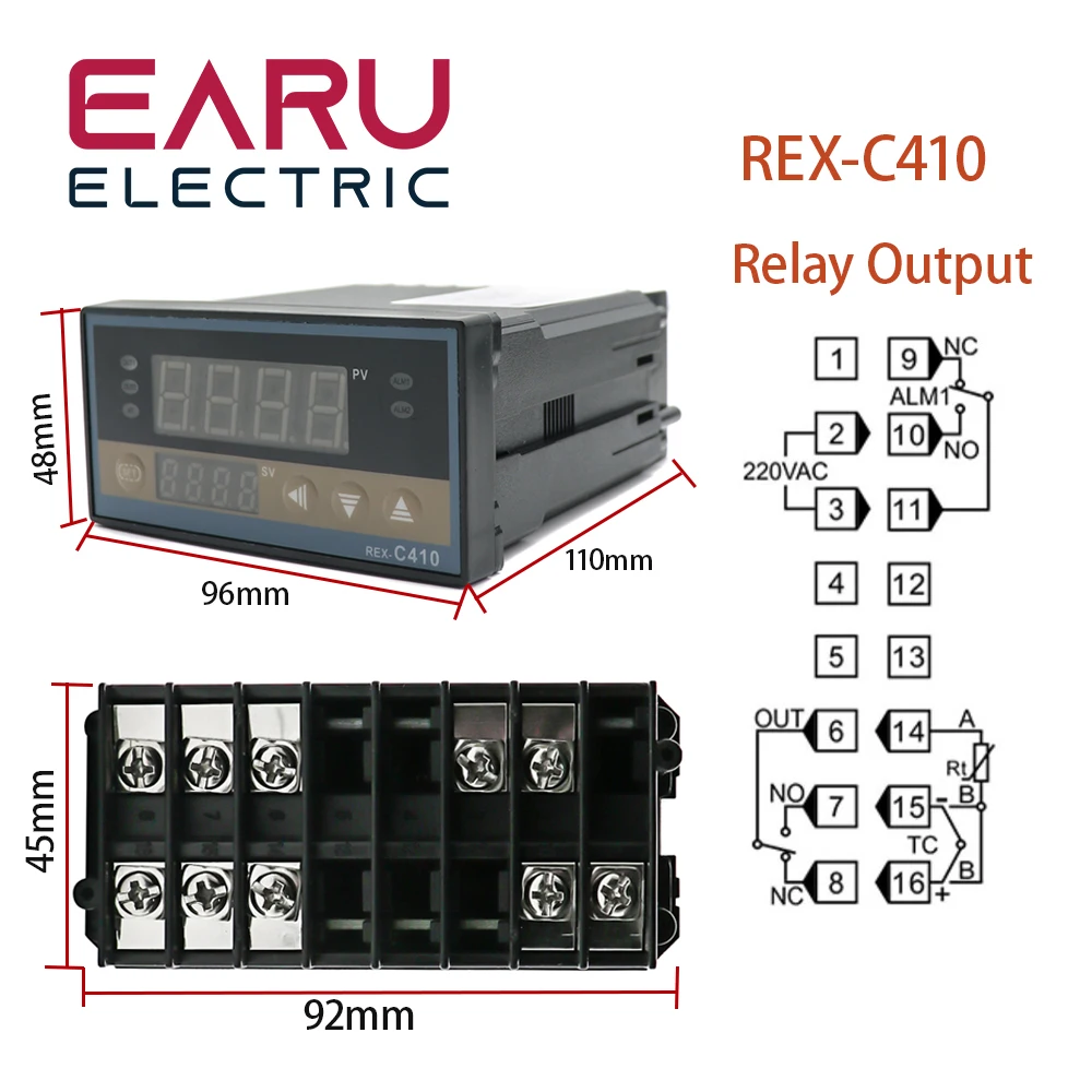 

Цифровой Интеллектуальный промышленный регулятор температуры PID K, Универсальный вход для детской модели C400, C700, C900, релейный выход термостата SSR