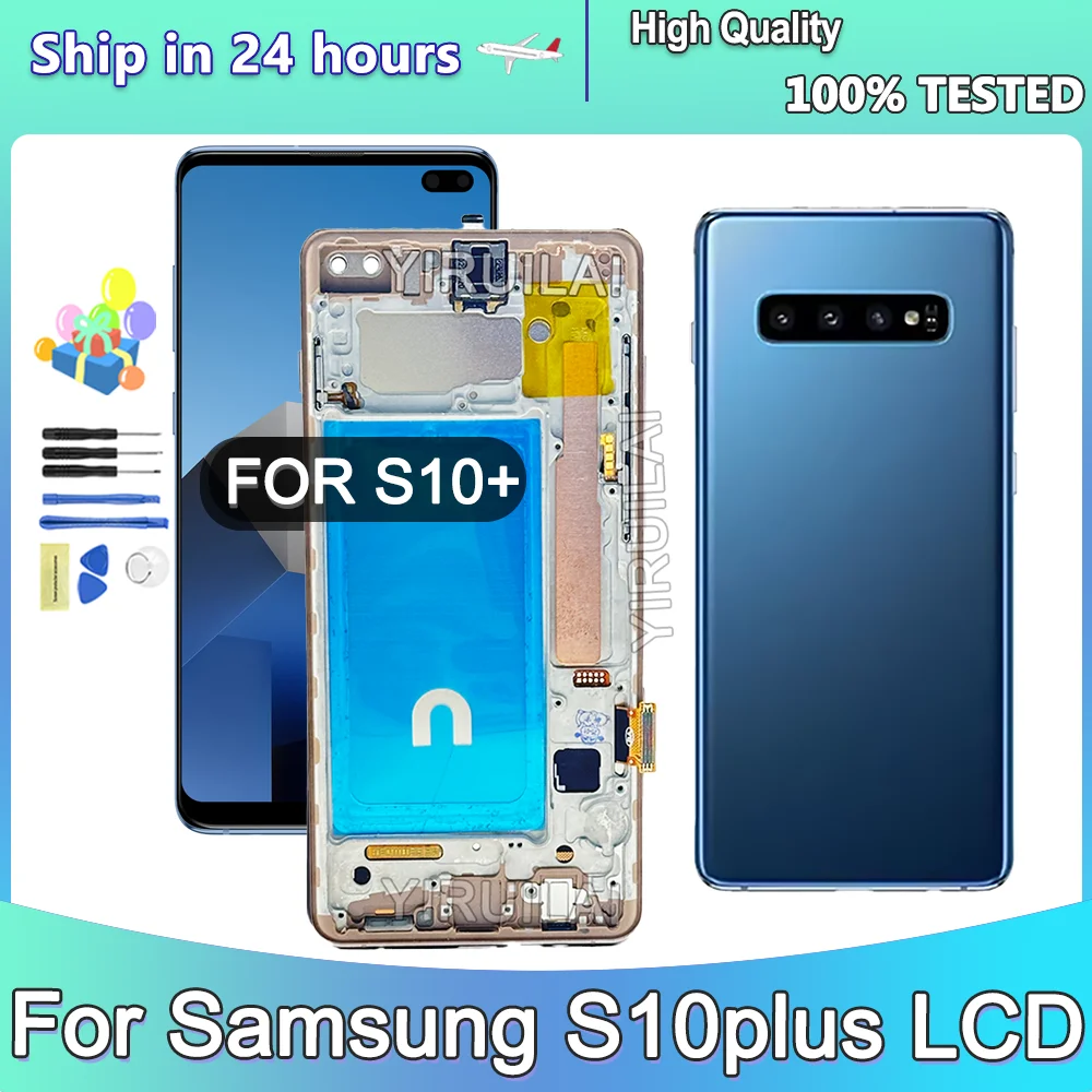 TFT для Samsung S10 Plus G975 G975F SM-G975U SM-G975W ЖК-дисплей дигитайзер сенсорного экрана запасные
