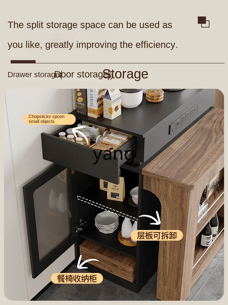 Yjq современный простой узкий кухонный остров обеденный стол встроенный домашний