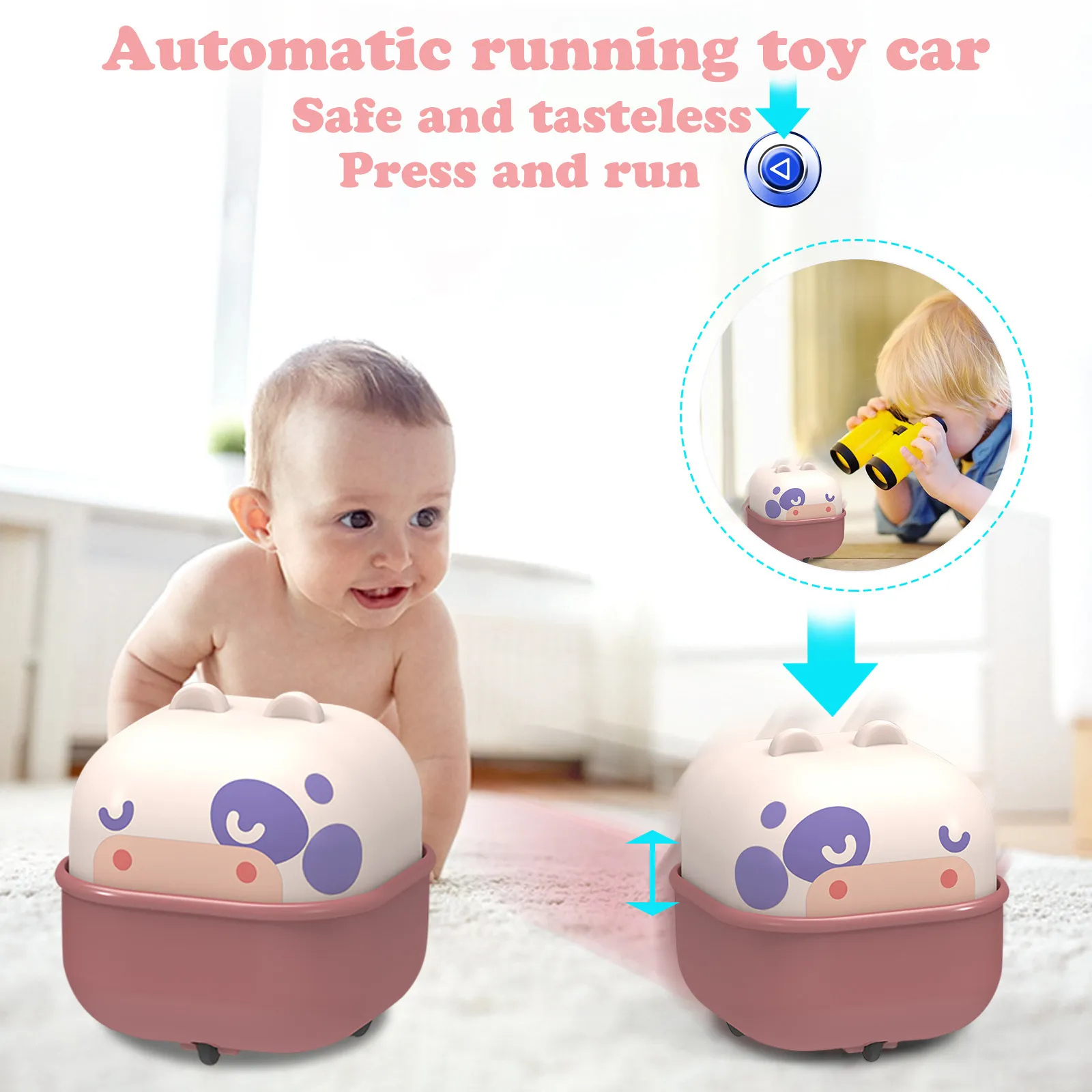 

Magnet Toy Sensory Balls for Toddlers 1-3 Powered Cars Toy And Animal Vehicles Press Cartoon Friction Vehicle Go Education