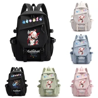 genshin impact nylon backpack schoolbag boy girl fashion hip hop shoulder bags