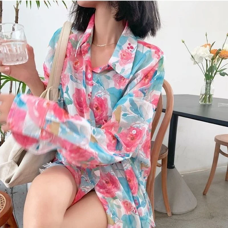 XEJ Women's Fashion Tunics Blouse Korean Style Women Blouses 2022 Casual Youth Chiffon Blouse for Women Long Sleeve Top