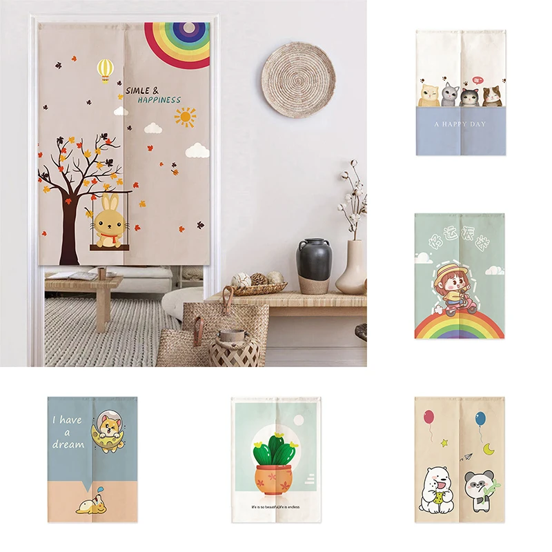 

Bedroom Door Curtain Toilet Fabric Half Curtain Tube Curtain Blackout Curtain Kitchen Toilet Partition Curtain Punching-free