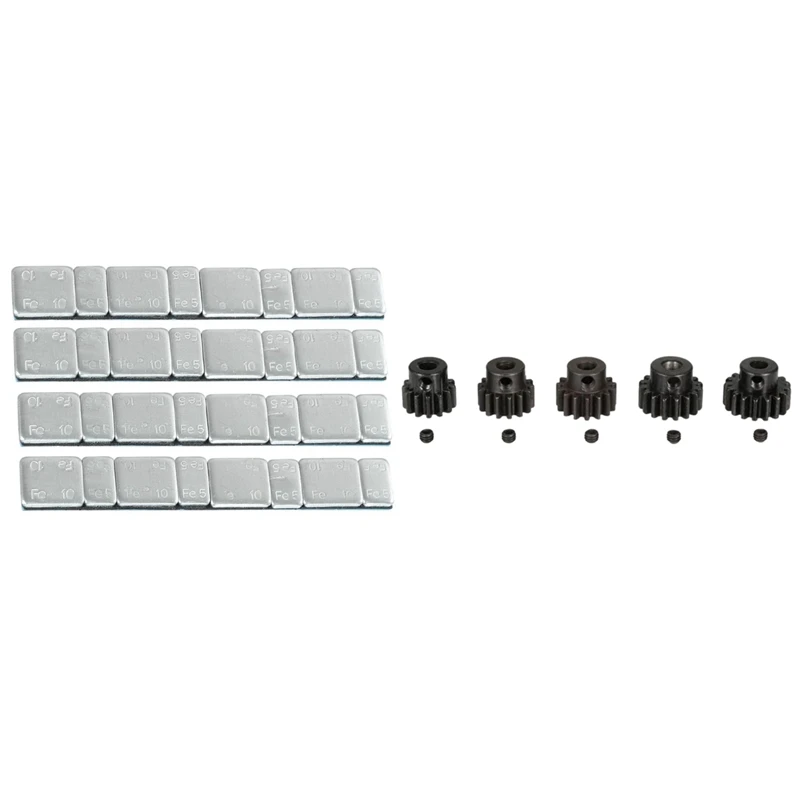

5 шт. 8195 5 мм Шестеренчатый двигатель для Zd Racing 9116 и 32 шт. противовесный Балансирующий блок для колесного обода 1,9 2,2 дюйма