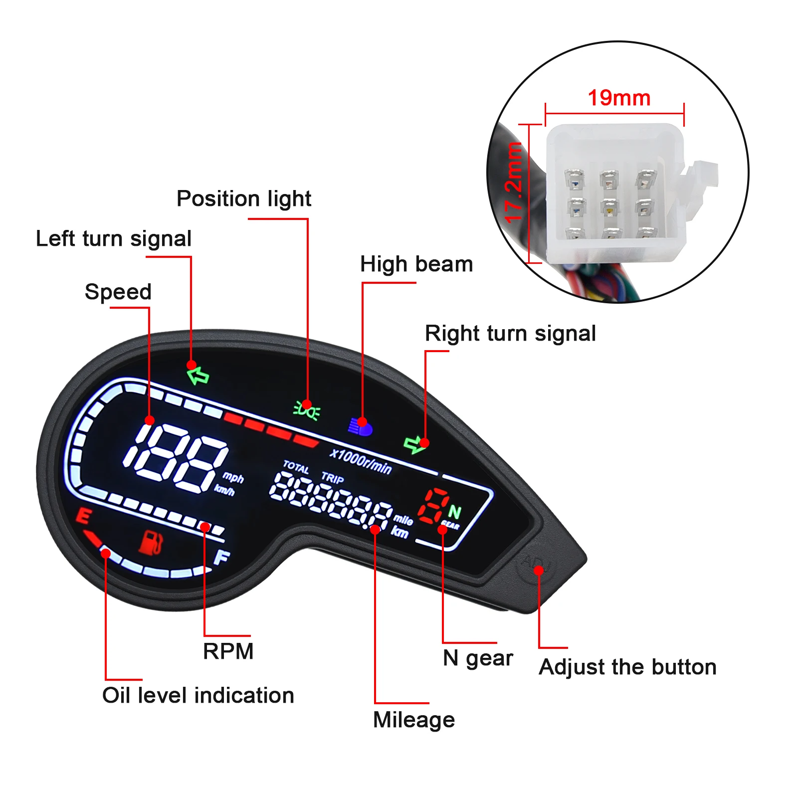 Мотоцикл одометр спидометр Тахометр для NXR150 NXR125 XR150 GY200 Bros 2003-2014 CRV цифровая