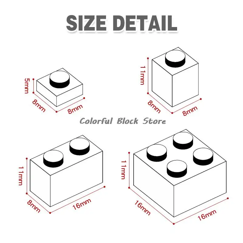 10PCS/LOT 3005 3024 3070b 1 X Plates MOC Parts Building Blocks Thick Thin Tile Compatible Small Particles Bricks Toys For Kids - купить по