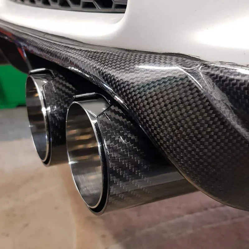 4 шт./лот выхлопной наконечник для BMW M3 E9x E90 E92 E93 M PERFORMANCE 80 мм блестящие черные