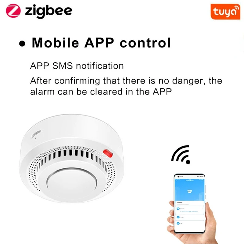 

Zigbee Tuya WiFi smoke alarm Zigbee Tuya APP smoke detector smart smoke sensor smart smoke detector wifi smoke detector