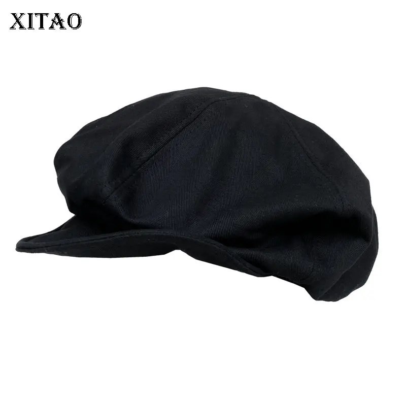 

XITAO Solid Color Vintage Berets Fashion Star Anise Large Version Cloud Hat New Women Simplicity Temperament All-match GWJ1797