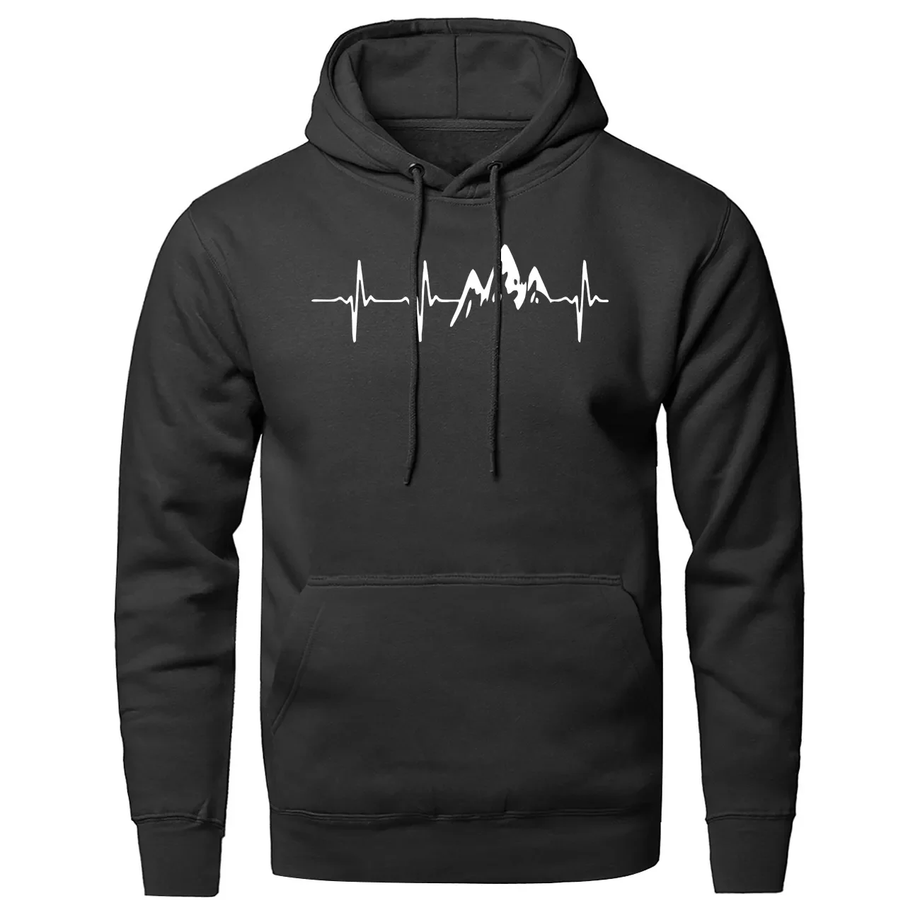 

men solid color hooded hoodies hip hop streetwear man jackets 2020 spring autumn trend sweatshirt top Heartbeat printed